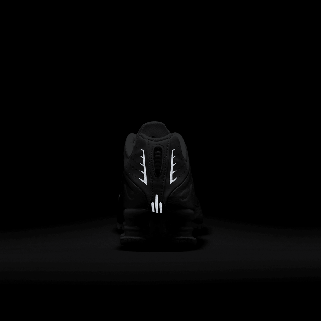 Big Kids' Nike Shox R4 "White Metallic Silver'