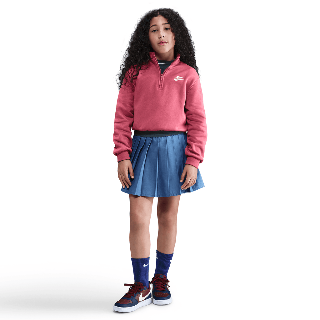 Big Kids' Nike Club Fleece 1/2-Zip Long-Sleeve Top