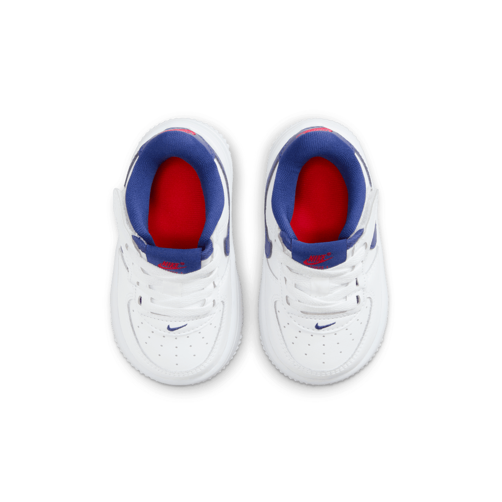 Baby/Toddler Nike Force 1 Low EasyOn "White Deep Royal Blue"