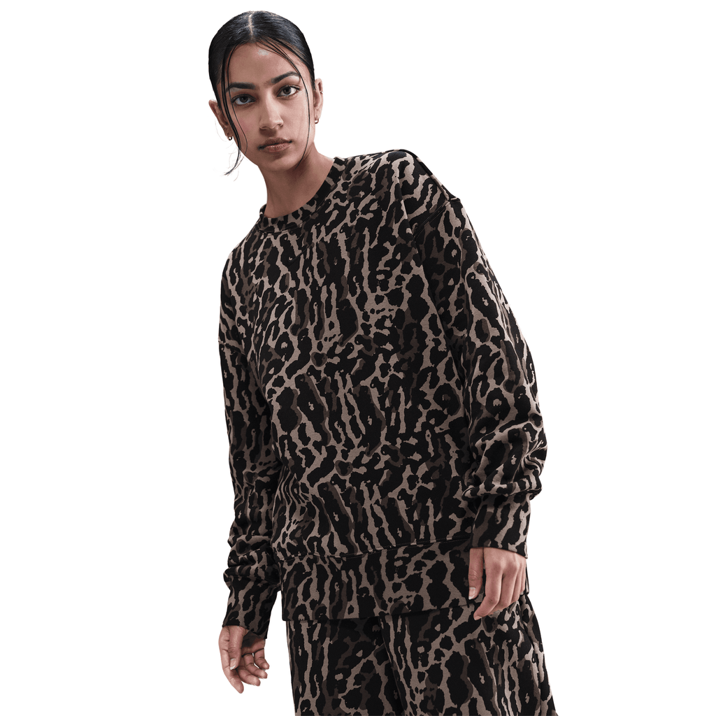 Women's Nike Sportswear Phoenix Fleece Oversized Printed Crew-Neck Sweatshirt
