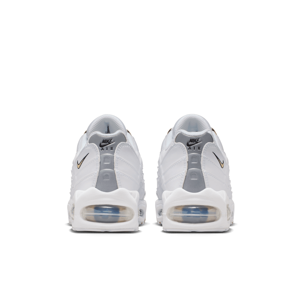 Big Kids' Nike Air Max 95 "White Metallic Gold"