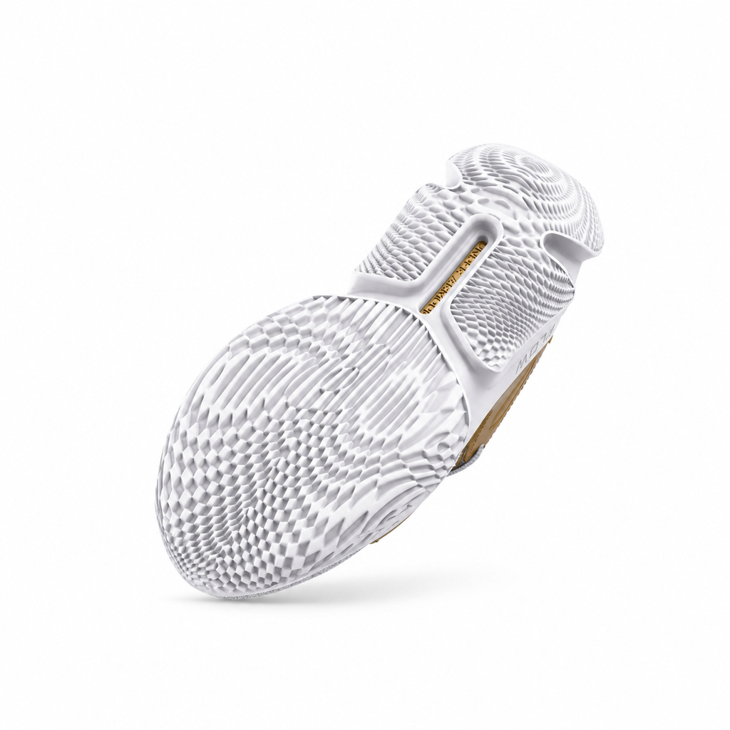 Women's Under Armour Flow Breakthru 4 Basketball "White Metallic Gold"
