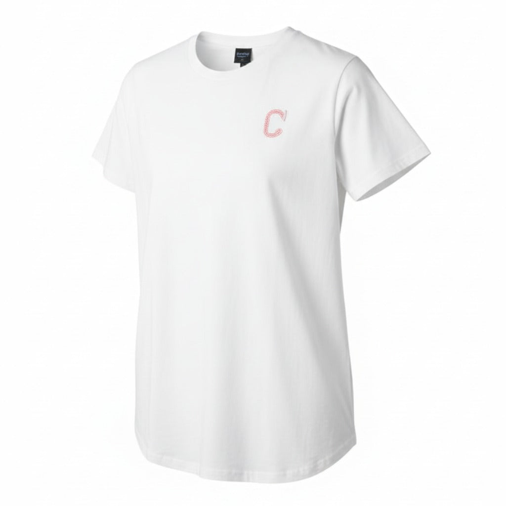 The Closet Inc Women T-Shirt White With Pink C