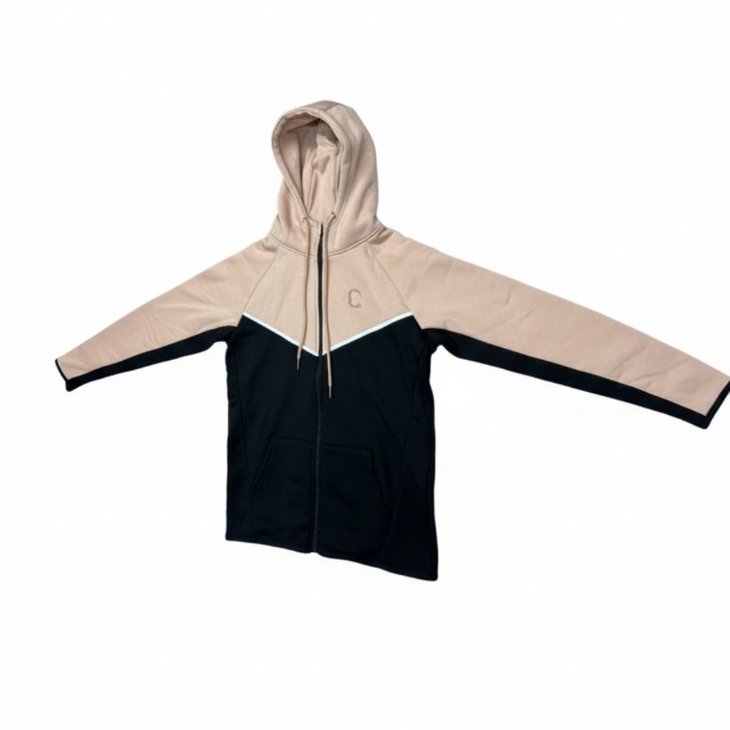 Women's TCI Tech Fleece Zip Hoodie (Sand/Black)